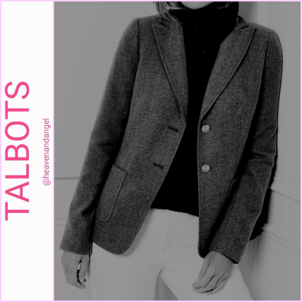 Talbots Classic Shetland Blazer - Black Confetti
